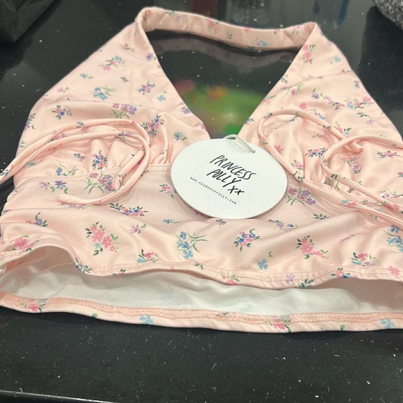 Princess Polly Tops - Princess Polly pink Penelope Halter Crop Top